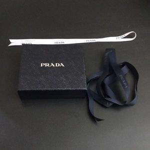 Prada gift box for wallet with ribbon